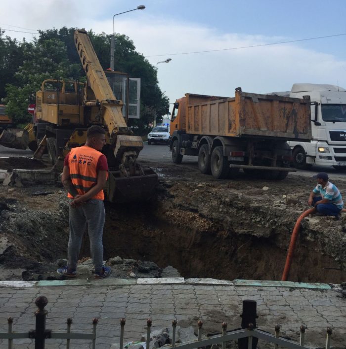 Avarie RAJA pe strada Rândunelelor din Năvodari