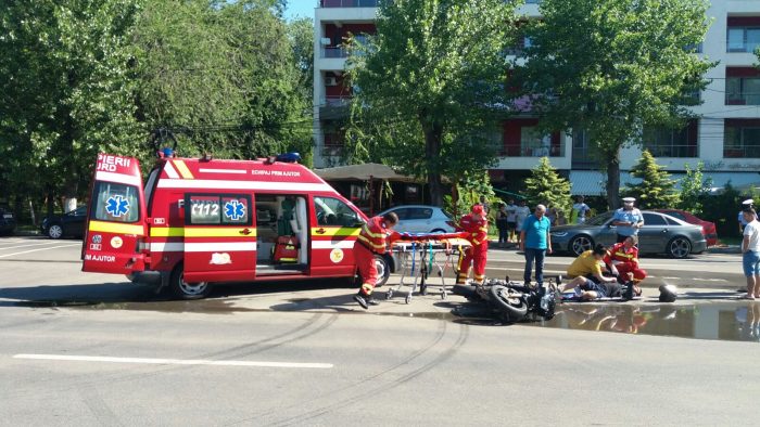 Motociclist accidentat