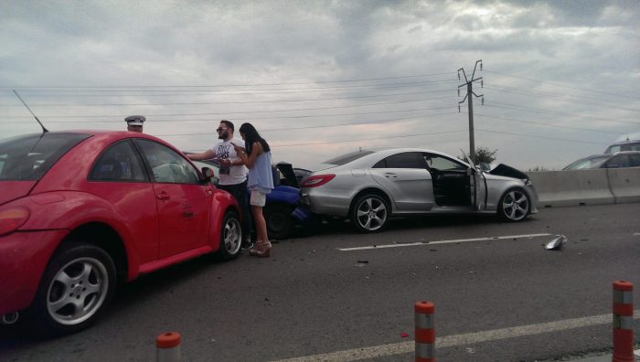 Accident rutier în lanț la intrare în Constanța