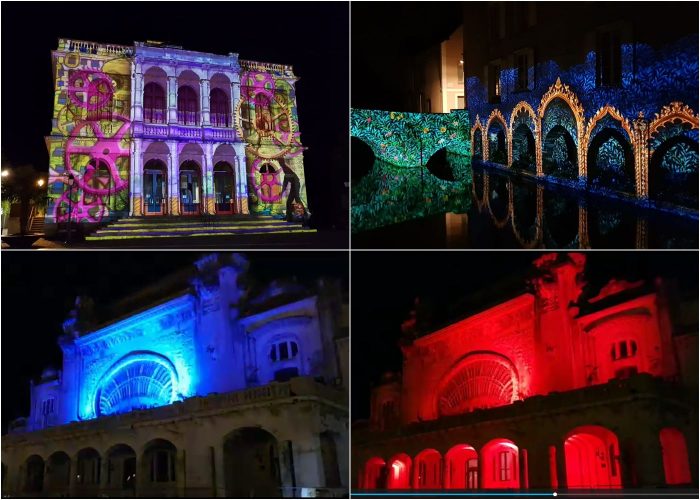 VIDEO Cum arată un spectacol de lumini la Cazinoul din Constanța și unul la catedrala din Chartres