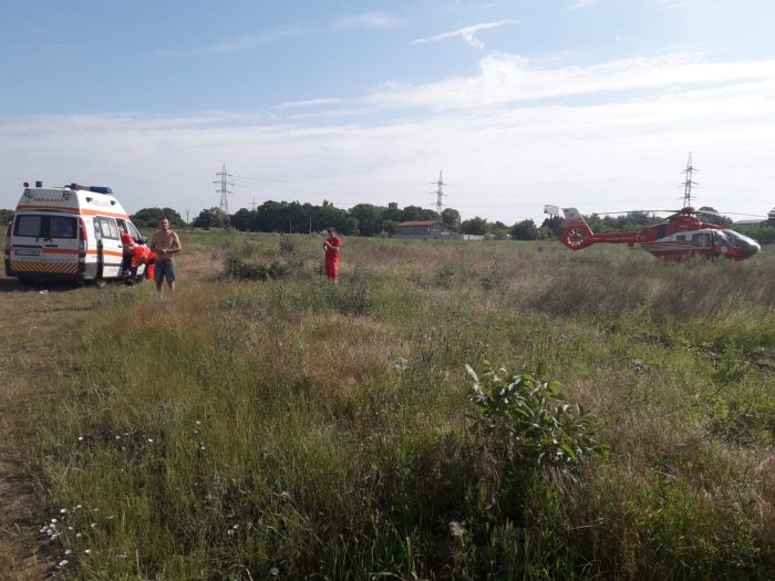 FOTO VIDEO Accident grav în Eforie Nord, intervine elicopterul SMURD