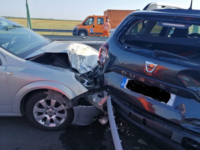 Accident pe Autostrada A2: patru persoane la spital, trafic restricționat