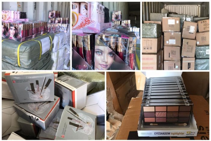 Peste 260.000 de produse cosmetice nedeclarate şi contrafăcute,      confiscate în Portul Constanţa Sud Agigea