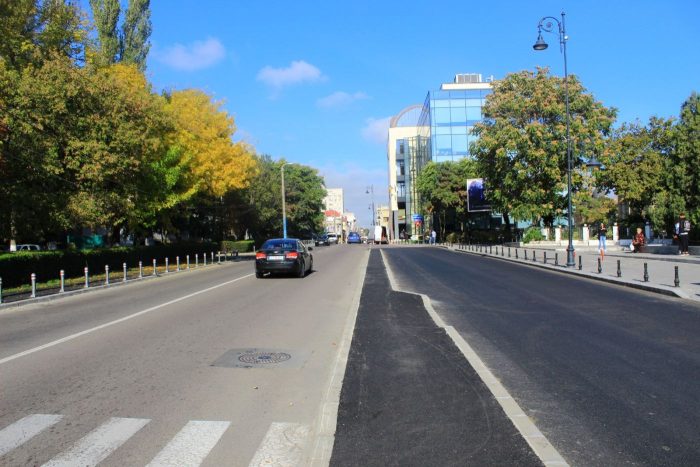 Strada Mihai Viteazu din Constanța, reabilitată. Circulație restricționată