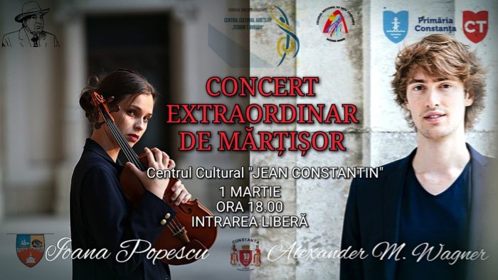 Concert de Mărțișor cu violonista Ioana Popescu și pianistul Alexander Maria Wagner