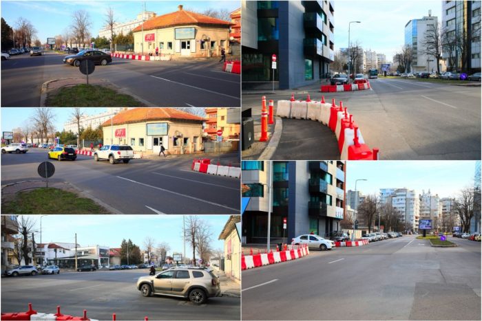 Sens giratoriu la intersecția bulevardului Mamaia cu strada Renașterii