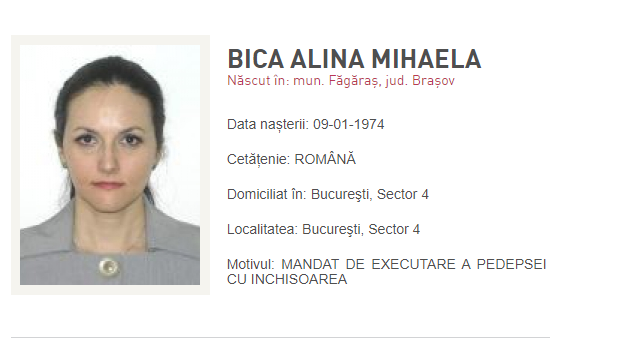 Alica Bica, fosta șefă DIICOT, condamnată la închisoare, prinsă în Italia