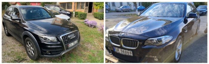 BMW 520 și AUDI Q5, confiscate de polițiștii de frontieră