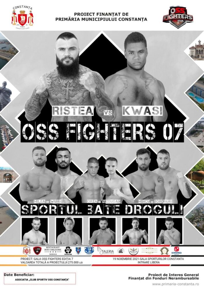 Începe GALA OSS FIGHTERS, ediția 07, sub deviza SPORTUL BATE DROGUL!  