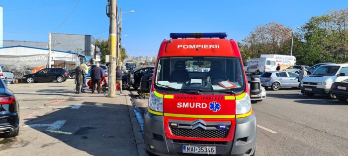 Accident rutier între un autoturism și o motocicletă în Constanța