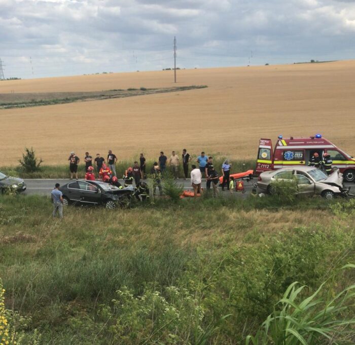 Accident rutier cu șase victime în Medgidia, din care trei copii VIDEO AUDIO