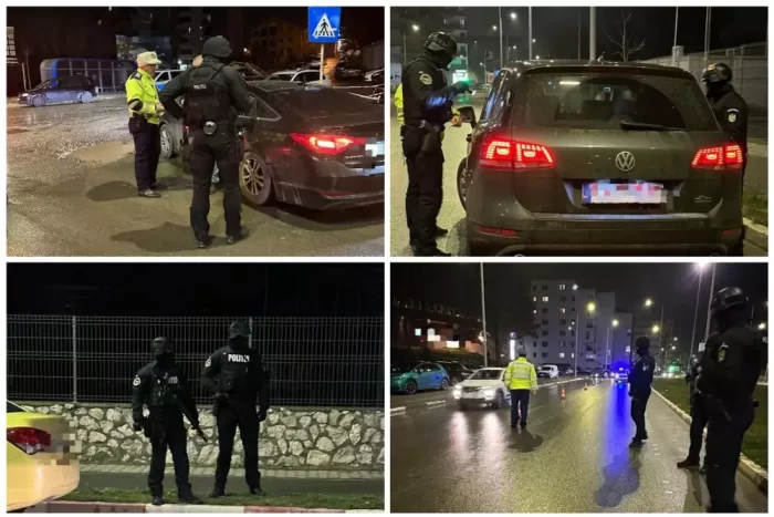 Razie a polițiștilor de le Rutieră, ajutați de luptători din cadrul Serviciului pentru Acțiuni Speciale, în Cogealac