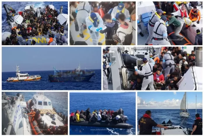 Polițiștii de frontieră români, salvatori în Marea Mediterană