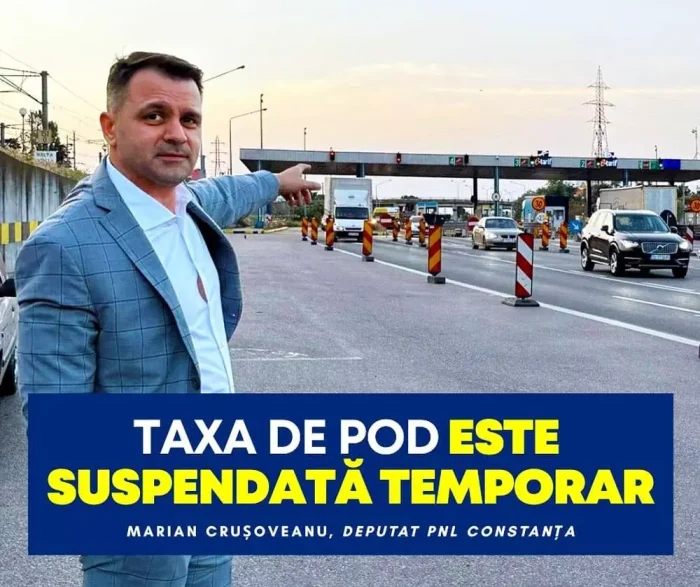 Taxa de pod a fost suspendată. Marian Crușoveanu, deputat PNL: „Avem nevoie de anularea completă”