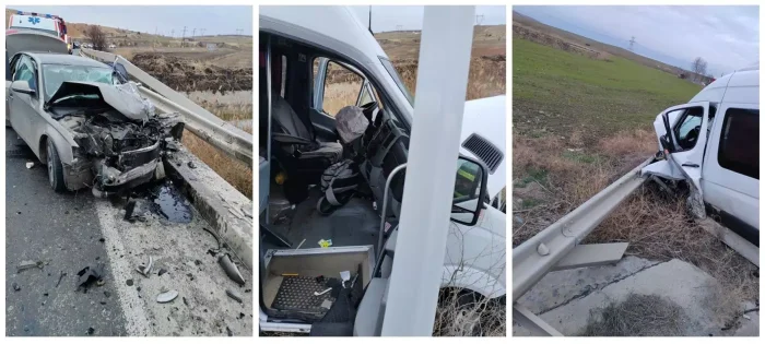 Accident rutier între un microbuz și un autoturism, mai mulți răniți