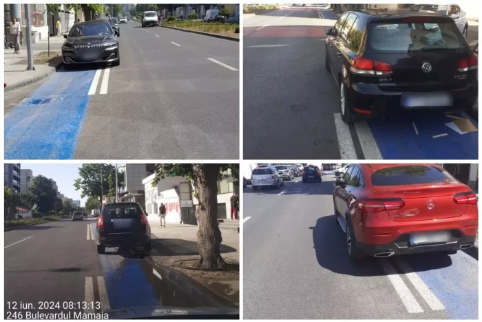 Ce amenzi primesc șoferii care staționează sau parchează pe pistele de biciclete