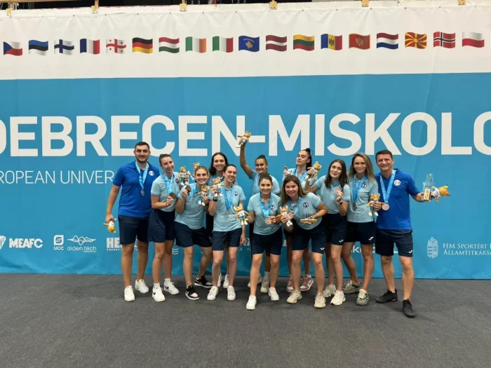 Echipa feminină de volei a Universității Ovidius a câștigat medalia de bronz la Jocurile Universitare Europene