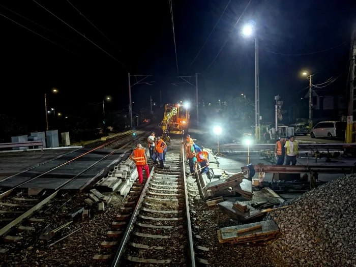 Lucrări CFR în zona Valu lui Traian pentru a se putea circula din nou cu 140 km/oră