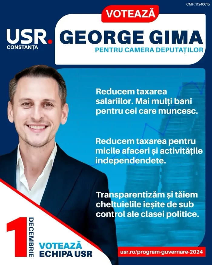 România, locul 1 în Europa la sărăcie în muncă: George Gima, candidat USR pentru Camera Deputaților, propune soluții pentru o viață mai bună